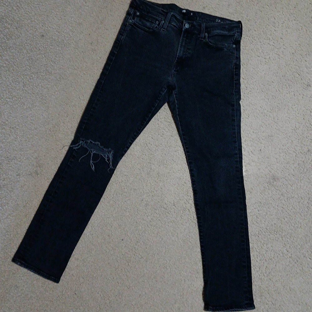 Madewell 10" High Rise Black Denim Skinny Jeans 32x32